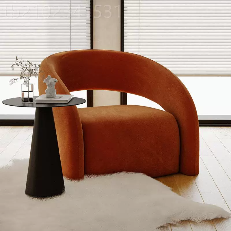 Living Room Single Sofas Leisure Chairs with Curved Balcony Sofa Set Living Room Furniture