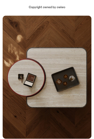 square microcrystalline stone Coffee Table Combination