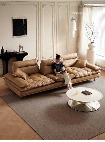 Top-Grain Leather Sofa JUSJ1044