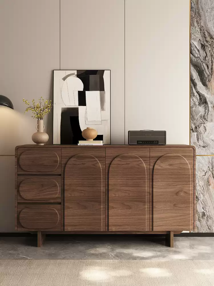 Curved Wood Sideboard