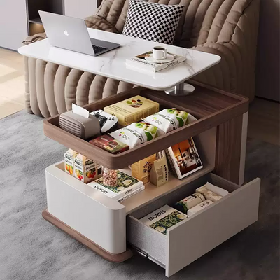 Convertible MDF Walnut Side Table JUPYSM