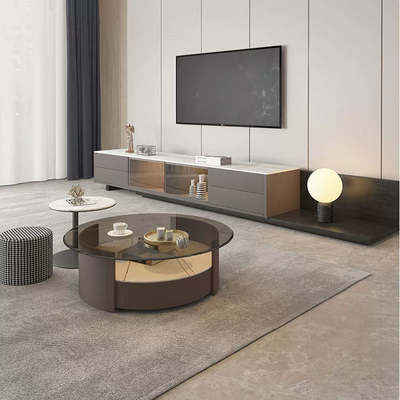 Sintered Stone grey TV StandCoffee Table