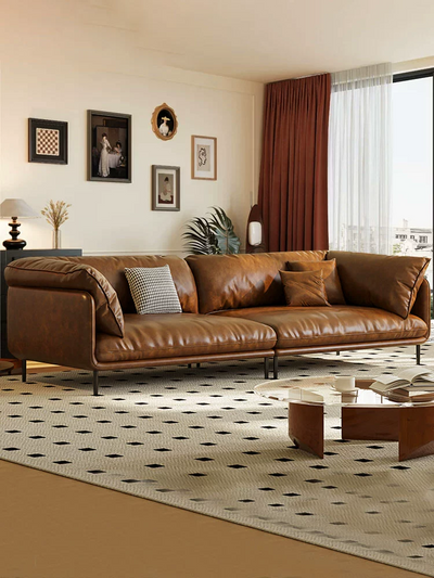 Top-Grain Leather Hug Sofa JUJLSJ