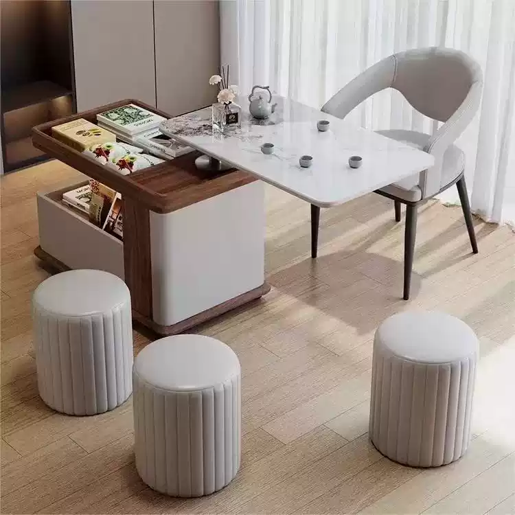 Convertible MDF Walnut Side Table JUPYSM