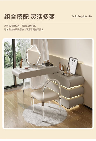 LED Upholstered Vanity Table