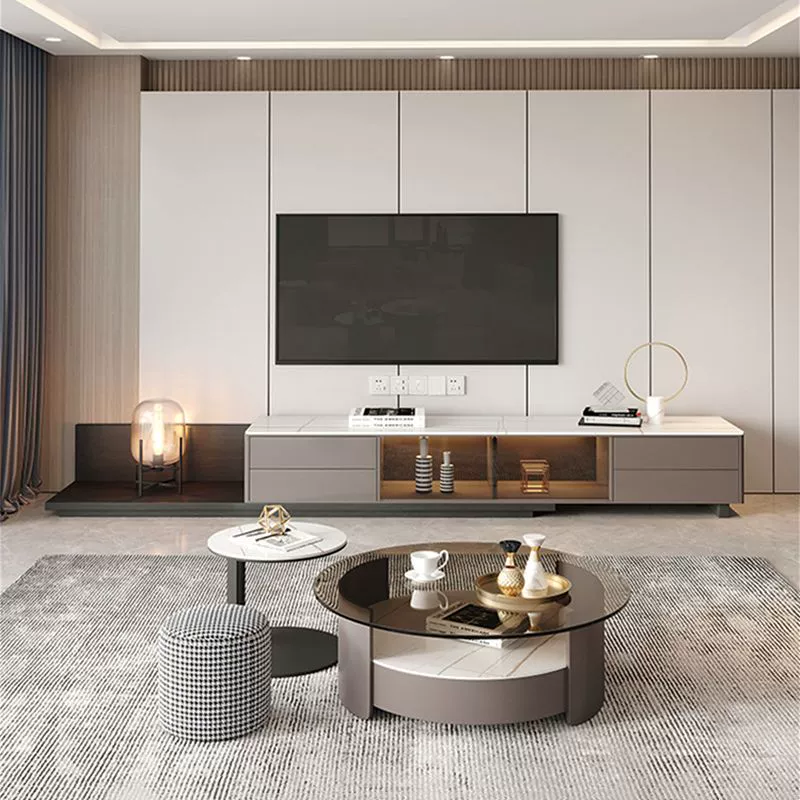 Sintered Stone grey TV StandCoffee Table
