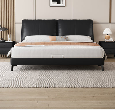 Top-Grain Leather Bed JUJM817
