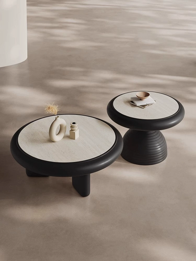 Coffee Table Combination(MDF with Paint Finish & Sintered Stone) JUNB3153