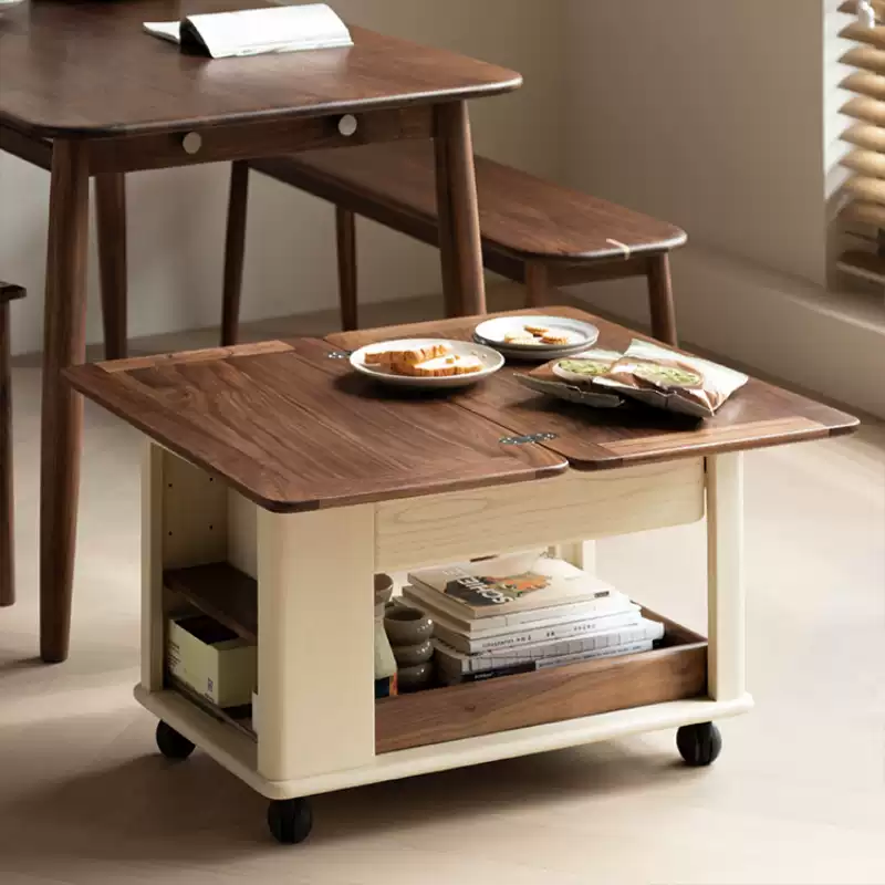 Scandinavian Foldable Removable Wood Coffee Table
