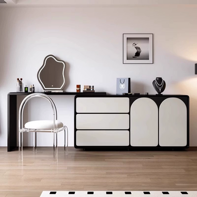 Lacquer Finish Dressing Table with Multi-Layer Solid Wood Board