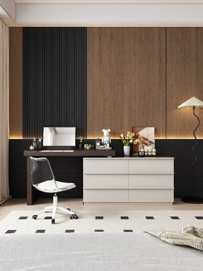 Modern Wide Storage Vanity Table