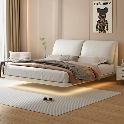 Top-Grain Leather Bed JUJM817