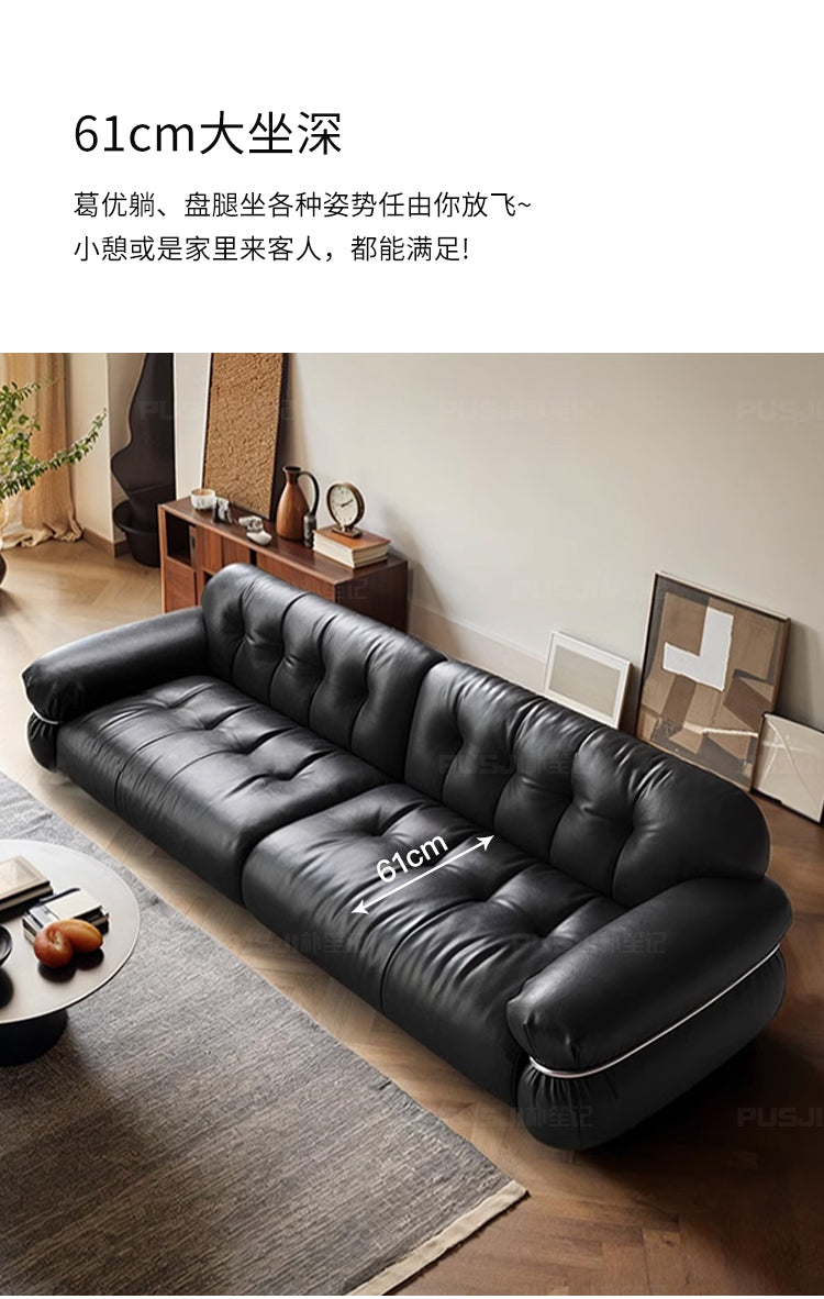 Top-Grain Leather Sofa JULX841