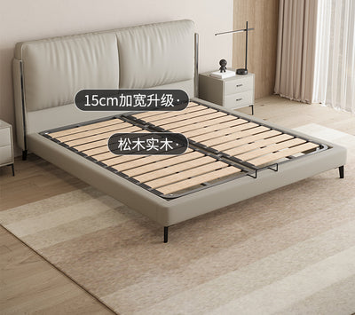 Top-Grain Leather Bed JUJMSM736