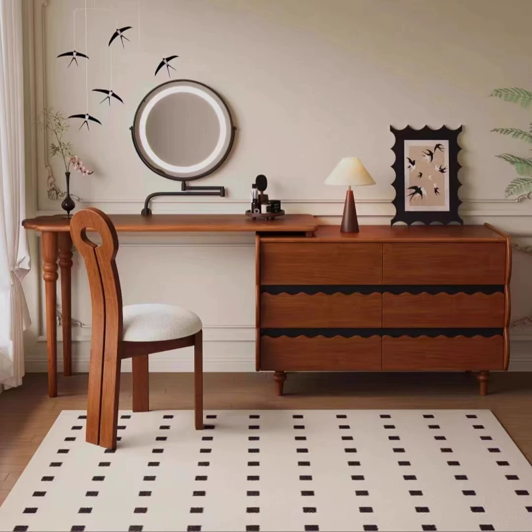 Scalloped Drawer Makeup Table