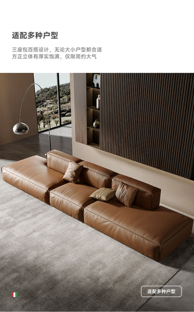 Top-Grain Leather Sofa JUJLSJ1214
