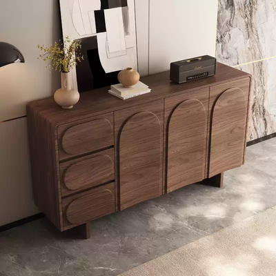 Curved Wood Sideboard