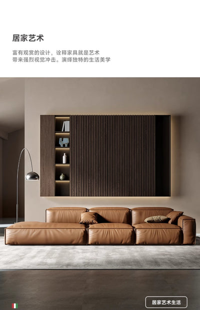 Top-Grain Leather Sofa JUJLSJ1214