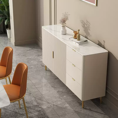 Fluted White Drawer Sideboard