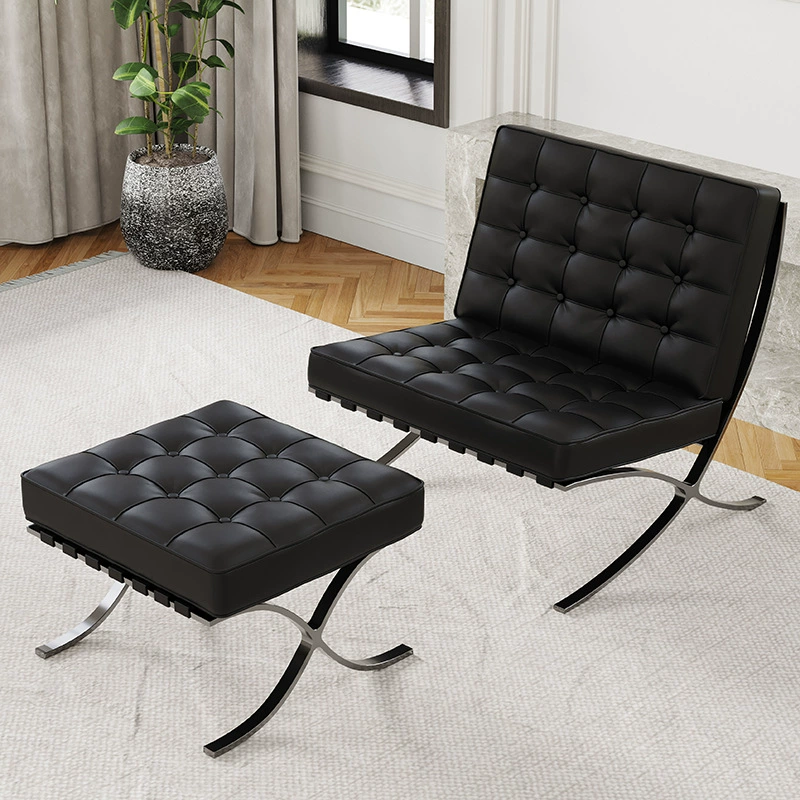 Leather Single Sofa Chair Modern Leisure Chair For Living Room