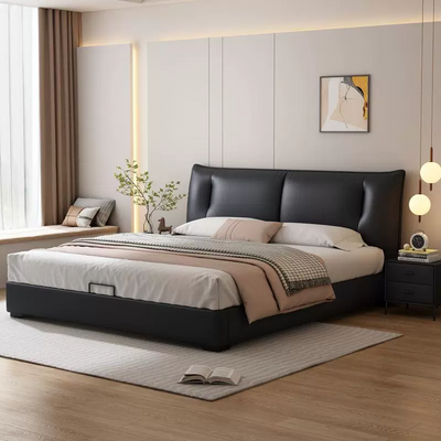 Top-Grain Leather Bed JUJM843
