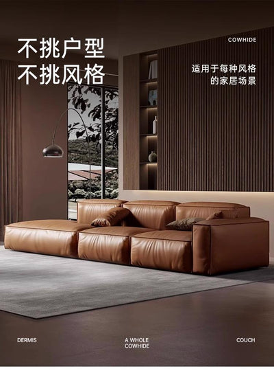 Top-Grain Leather Sofa JUJLSJ1214