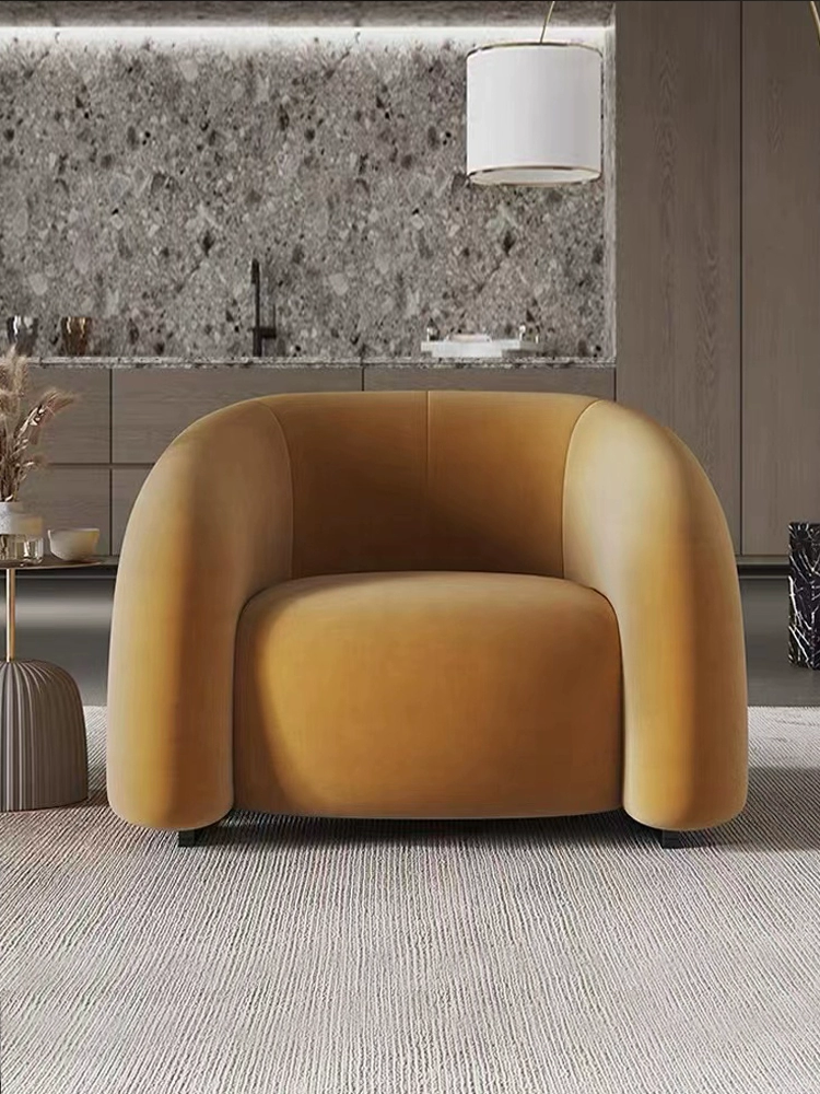 Modern velvet single sofa chair
