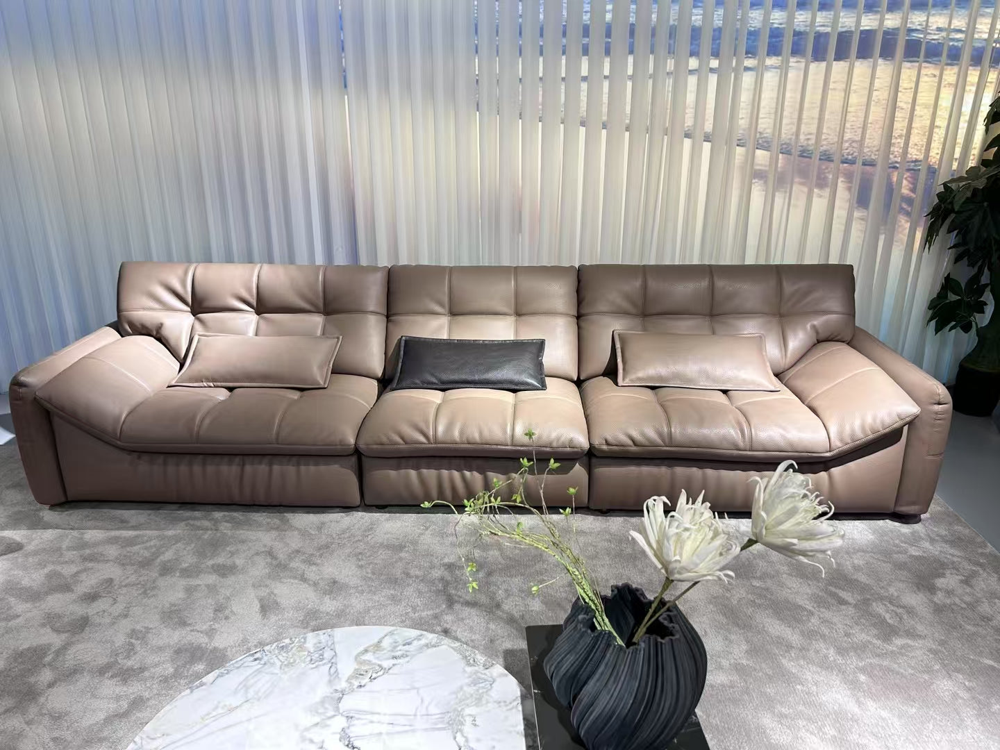 Top-Grain Leather Sofa JUMJ3006