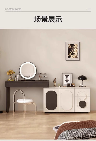 Black & White Two-Tone Vanity Table