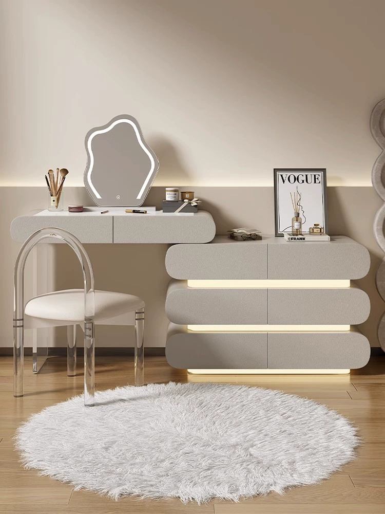LED Upholstered Vanity Table