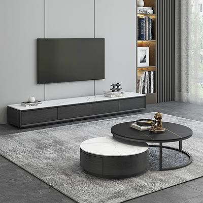 Sintered Stone black and white TV StandCoffee Table