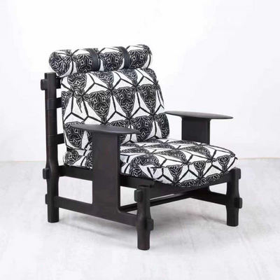 Black & White Geometric Armchair