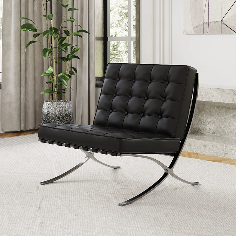 Leather Single Sofa Chair Modern Leisure Chair For Living Room