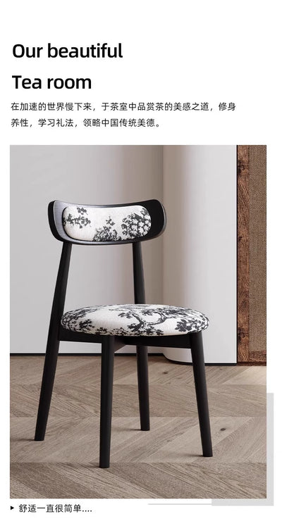 Art-Print Upholstered Dining Chair