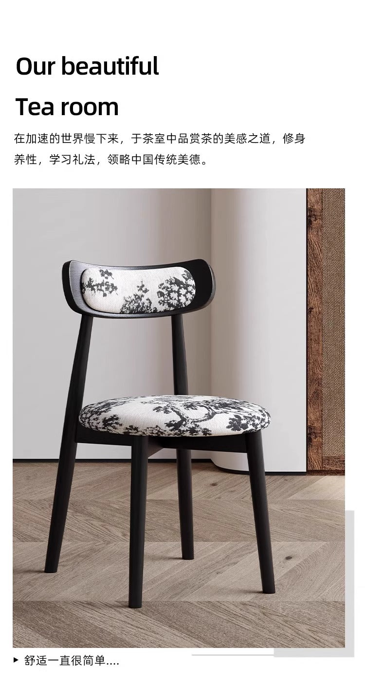 Art-Print Upholstered Dining Chair