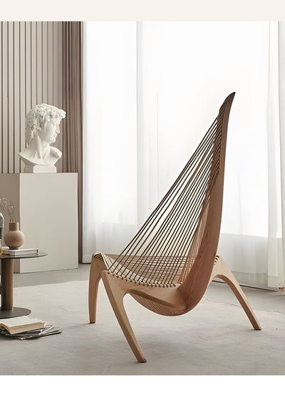 Caesar Blanca Nordic Solid Wood Harp Chair/ Leisure Chair