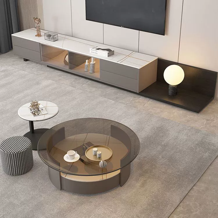 Sintered Stone grey TV StandCoffee Table