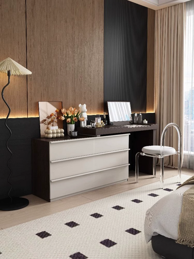 Modern Wide Storage Vanity Table