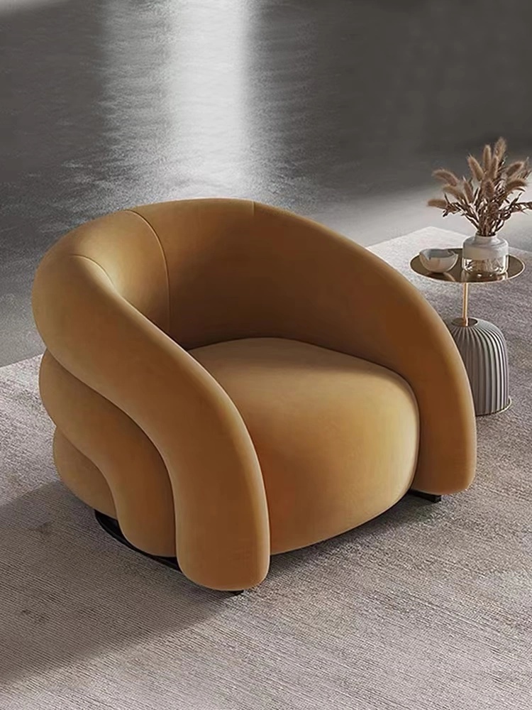 Modern velvet single sofa chair