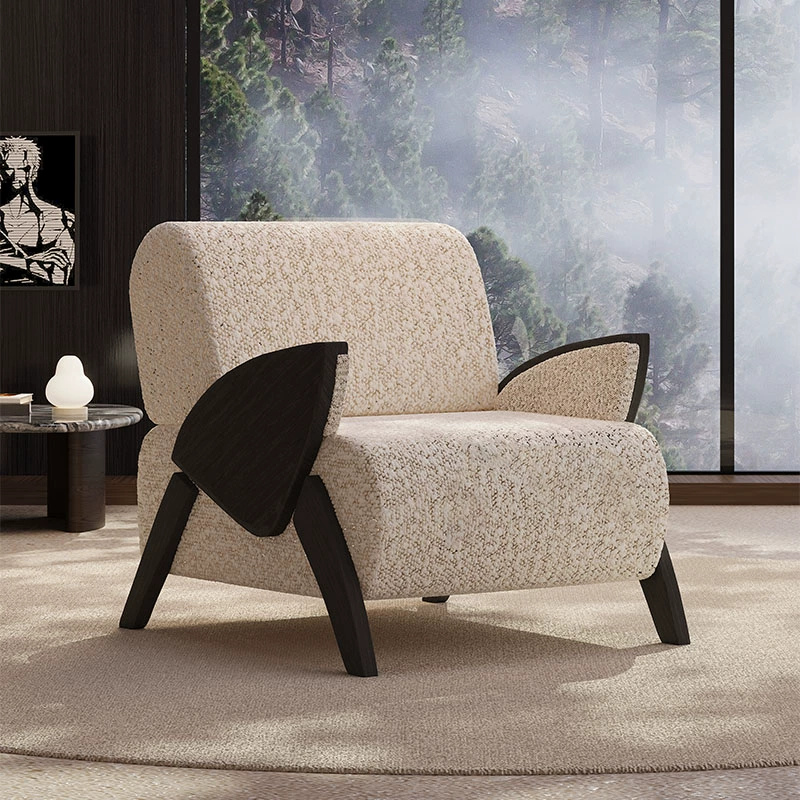 Modern Retro Antiqued Style Wooden Beetle Leisure Chair