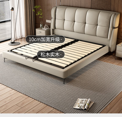 Top-Grain Leather Bed JUJM2400