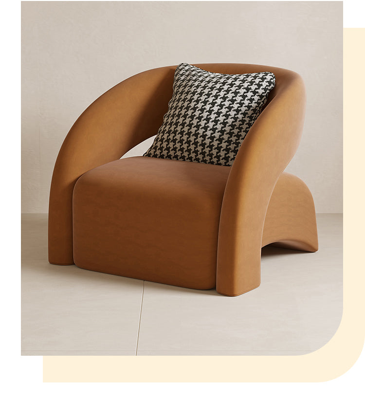 Living Room Single Sofas Leisure Chairs with Curved Balcony Sofa Set Living Room Furniture