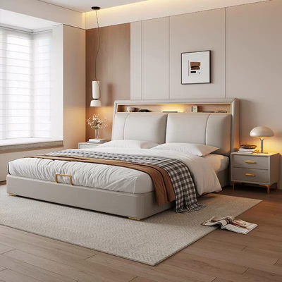 Eco-Genuine Leather Bed JUJM818