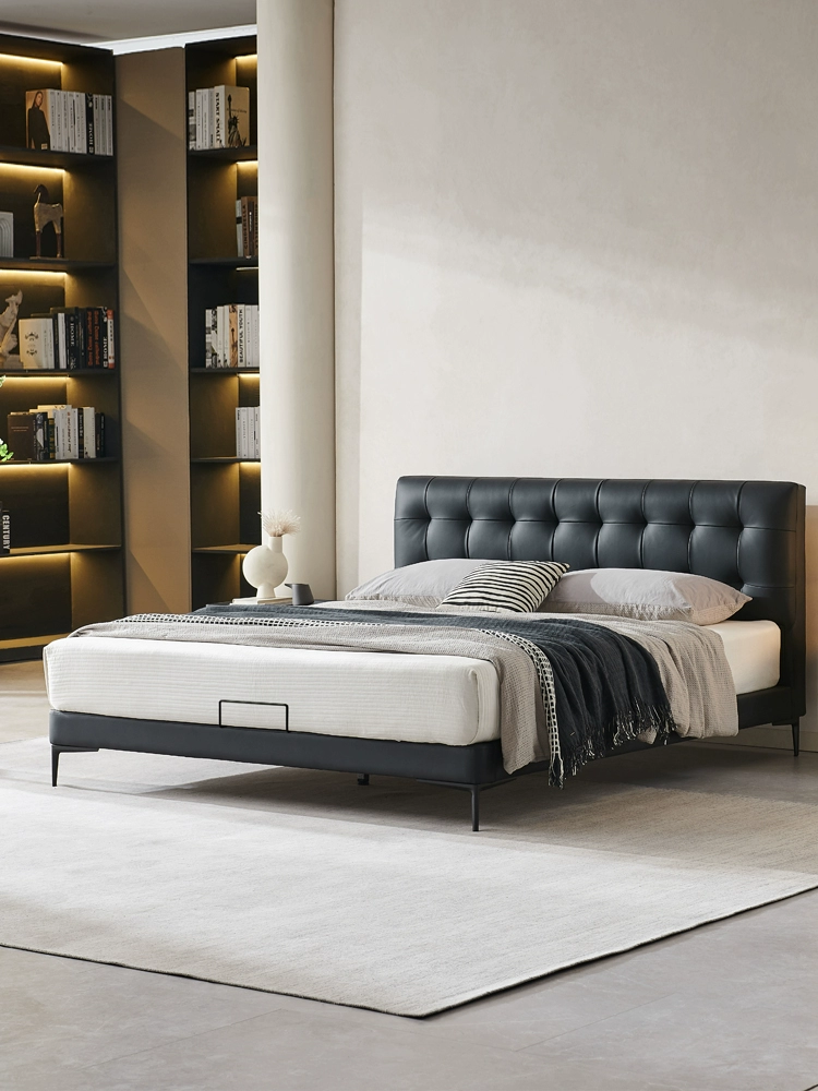 Top-Grain Leather Bed JUXL97