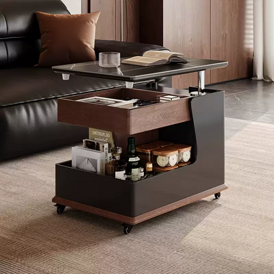 Convertible MDF Walnut Side Table JUPYSM