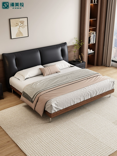 Top-Grain Leather Bed JUJM844