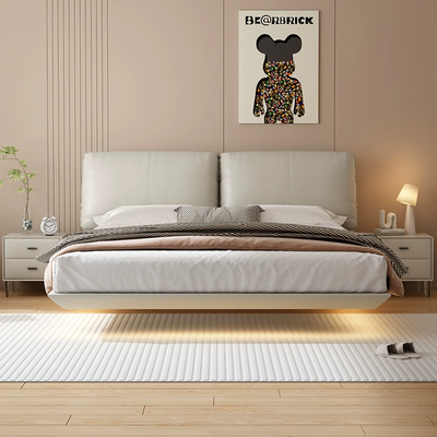 Top-Grain Leather Bed JUJM817