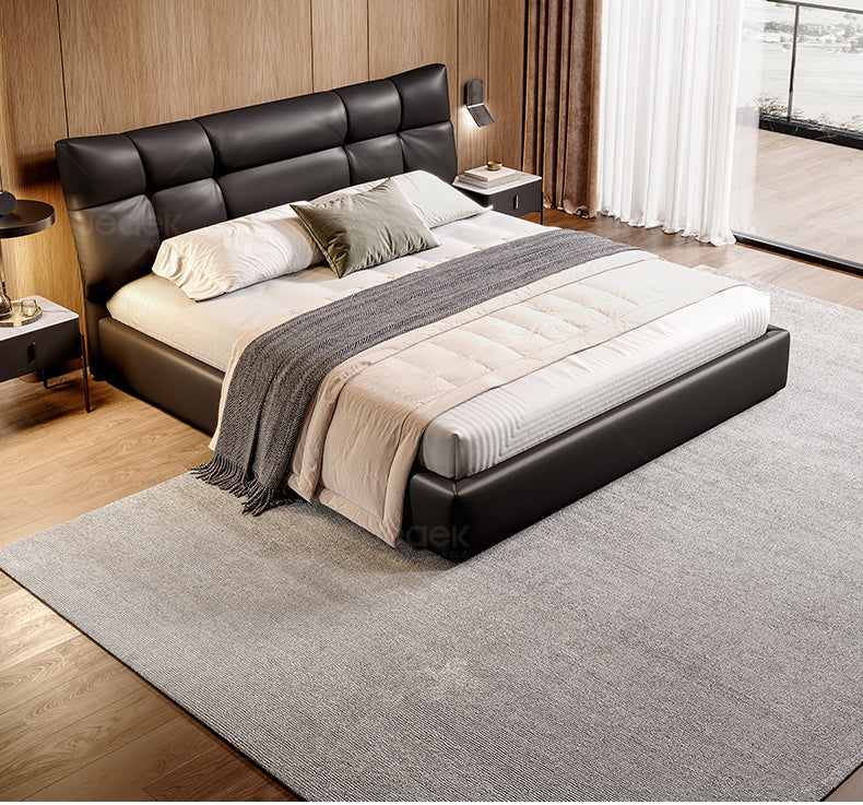 Top-Grain Leather Bed JUXL968