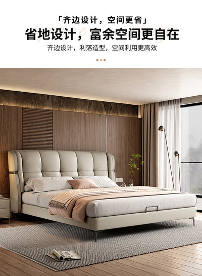 Top-Grain Leather Bed JUJM2400