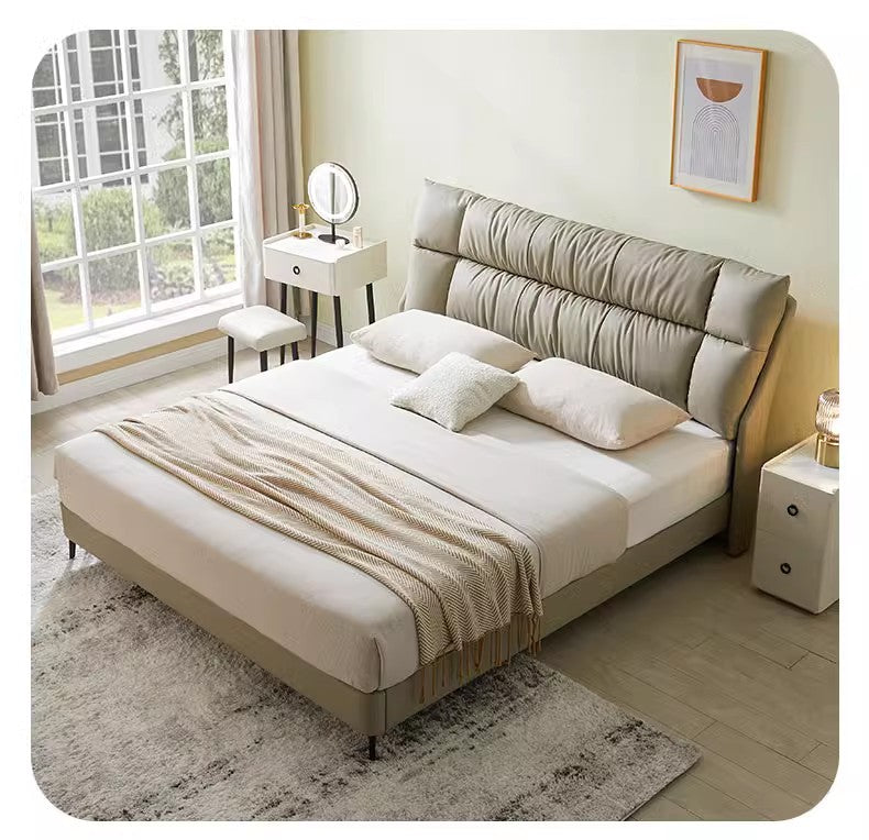 Top-Grain Leather Bed JUXL108